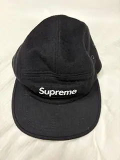 Supreme ブラックキャップ 100%ウール
