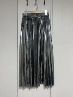 グリッタープリーツスカート(シルバー)
