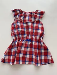 ミキハウス　ホットビスケッツ　ワンピース  90☆チェック