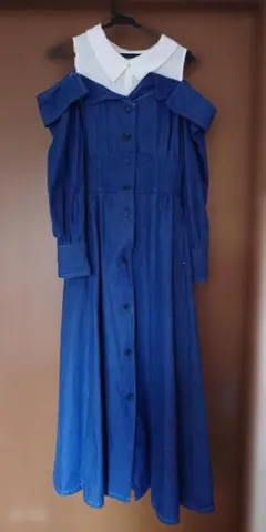 dazzlin オープンレイヤードシャツワンピース