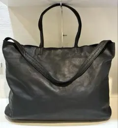 【美品】Ampersand レザー　トートバッグ　2way 黒　大容量