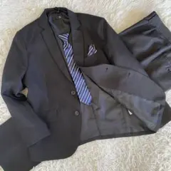 【極美品/希少サイズ】BB フォーマルスーツ4点セット　160E体型　ブラック