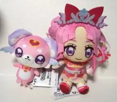 名探偵プリキュア コロっとまんまる プリフェイスぬいぐるみ 2点