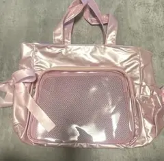 痛バック ブラックトートバッグ 推し活バッグ　レースアップリボン 痛バ　未使用