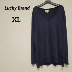 Lucky Brand ネイビー 長袖ニット 【XL】 レディース