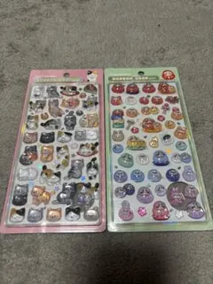 ボンボンドロップシール 和柄 だるま 和猫 2枚セット【国内正規品】