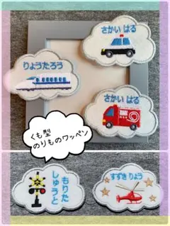 くも型のりものワッペン