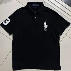ポロラルフローレン ビッグポニー 半袖ポロシャツ ブラック Lサイズ