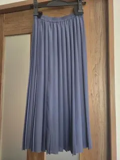 UNIQLO ブルー シフォン プリーツスカート 新品未使用