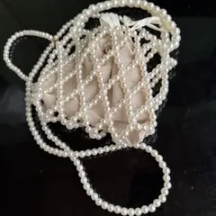 パール風ビーズバッグ/ポシェット/ショルダーバッグ