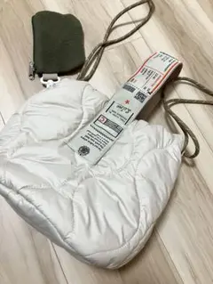 ホワイト キルティング ハンドバッグ