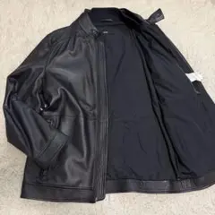 近年極美品　2XLサイズ相当　ヒューゴボス　シングルライダースジャケット　羊革 2026年最新】Hugo Boss メンズ レザージャケット・ライダースの人気