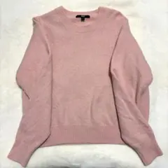 UNIQLO プレミアムラムクルーネックセーター ピンク L ユニクロ