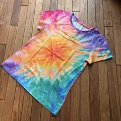 SHEIN タイダイ柄 半袖Tシャツ マルチカラー Mサイズのサムネイル