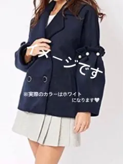 CECIL Mc BEE 袖 パール付き Pコート