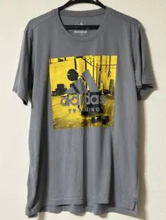 adidas メンズトレーニング Tシャツ グレー　大きいサイズ