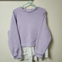 FOUND GOOD ラベンダー L レイヤードトップス 紫　パープル