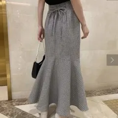 NICECLAUP ナイスクラップ　フロントスリットマーメイドスカート 黒　S