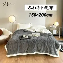 毛布 ブランケット 掛け布団 マイクロファイバー ふわふわ 防寒対策 グレー