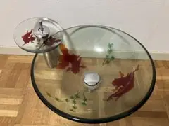 金魚柄　ガラスの洗面器