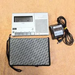 SONY カセットレコーダー TCM-280 ジャンク品 ACアダプターカバー付のサムネイル