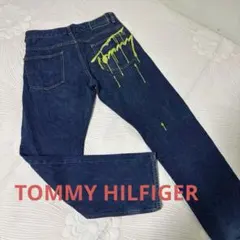 TOMMY HILFIGERトミージーンズ　ペインティング風刺繍デニム