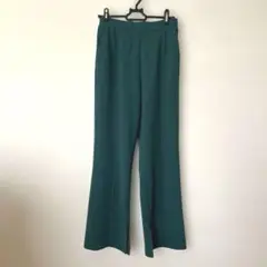 グローバルワーク　スゴらくカットスリットフレアパンツ
