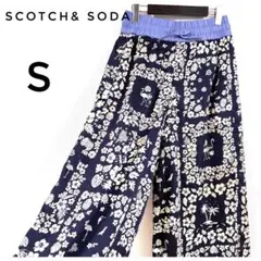 SCOTCH&SODA ハワイアン　ワイドパンツ　フラミンゴ　腰ゴム　タグ付き