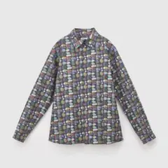 【美品】HERALBONY（ヘラルボニー）デザインシャツ コットン／ポリ混 中古・古着通販】HERALBONY (ヘラルボニー) 長袖シャツ グリーン