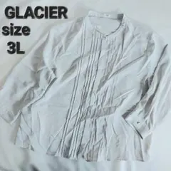 【グラシア】レディース/トップス/シャツ/長袖/ホワイト/3L/無地