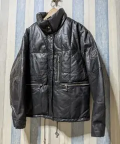 MCM LEGERE 90s 00s レザーダウンジャケット　archive古着