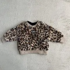 X-girl Stages エックスガール レオパード ボアトップス90サイズ