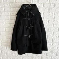 セマンティックデザイン スカル 毛　ダッフルコート L アウター　ブラック