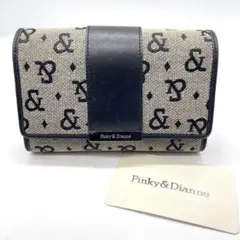 ●Pinky&Dianne 三つ折り財布●ピンキーアンドダイアン &ロゴ グレー