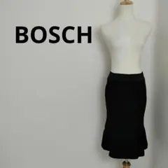 美品 BOSCH ボッシュ マーメイドスカート ブラック 38 M ウール混