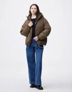 GU ウォームパデッドパーカ　BROWN XS