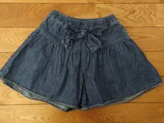 【美品】apres les cours デニムキュロットパンツ 120cm