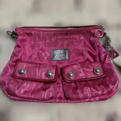 coach 2wayピンクショルダーバッグ
