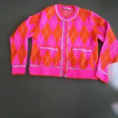 ZARA ダイヤモンドパターン カーディガンⅬ