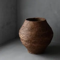 美品 ロエベ LOEWE 花瓶 ベース レザー ライトブラウン レザーカバー
