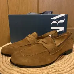 【新品】ZARA ザラ メンズ スエード ローファー ベージュ 39