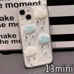 iPhone13mini ケース キラキラ 雲 かわいい 韓国