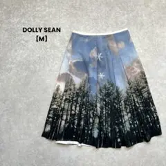 DOLLY SEAN グラフィックフレアスカート【M】ナチュラル　可愛い　膝下丈