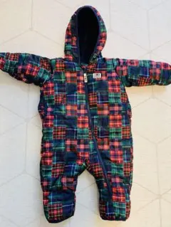 ミキハウス フード付きロンパース S