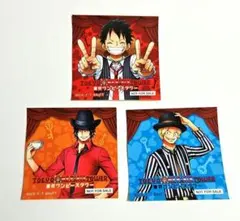 ワンピース　ONE PIECE　麦わらストア　ステッカー　ルフィ　エース　サボ