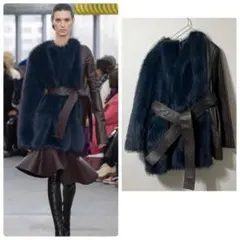 2023AW sacai ファーレザージャケットコート　サカイのサムネイル