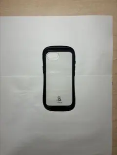 【美品】iFace：iPhone16e ケース　ブラック　クリアガラス