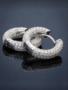 CZダイヤ風 シルバー 両耳用 高級感 キラキラ アヴァランチ スワロフスキー