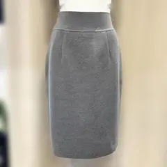 Christian Dior　ニットスカート　タイトスカート　M　グレー　灰色