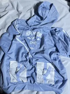 最終価格 天使界隈×サブカル×水色×ホワイト オーバーサイズパーカーあのちゃん